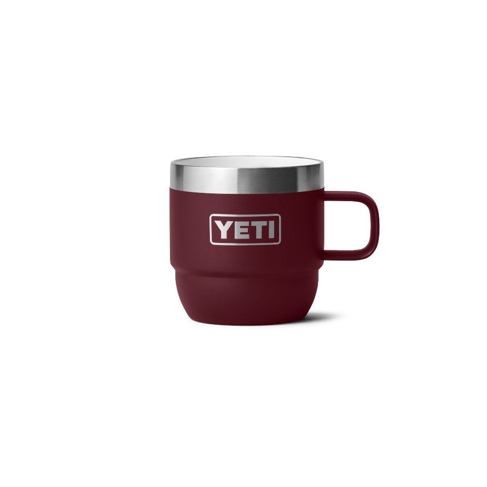 YETI Rambler 6 oz Mug (2 Pack) in Wild Wine Red.