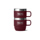 YETI Rambler 6 oz Mug (2 Pack) in Wild Wine Red.