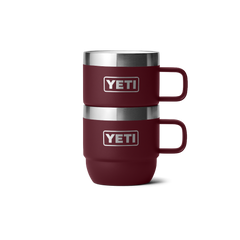 YETI Rambler 6 oz Mug (2 Pack) in Wild Wine Red.