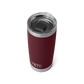 Rambler 20 oz Tumbler With Magslider Lid in color Wild Vine Red.
