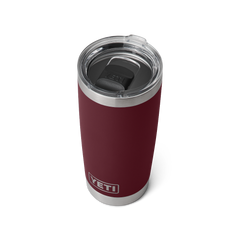 Rambler 20 oz Tumbler With Magslider Lid in color Wild Vine Red.