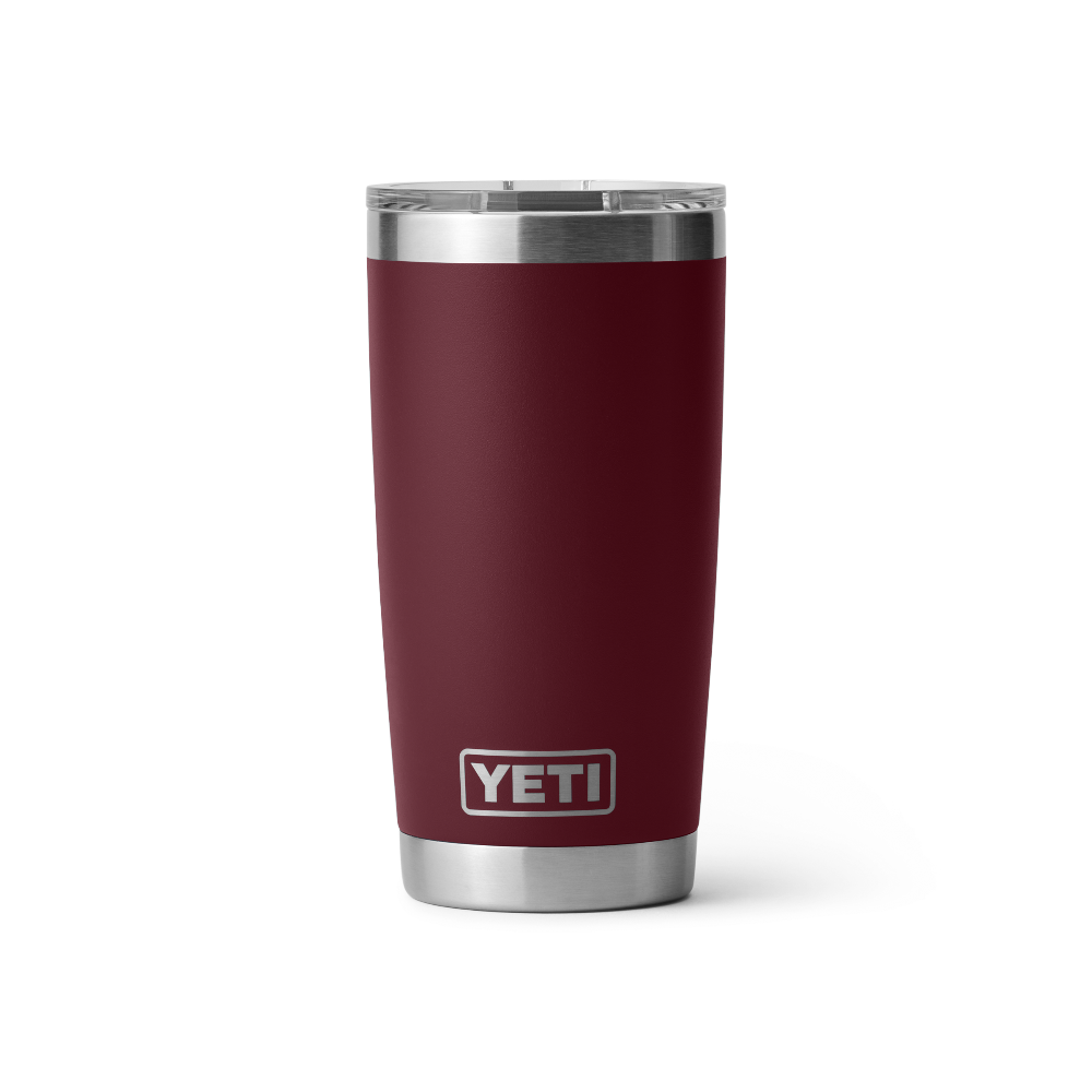 Rambler 20 oz Tumbler With Magslider Lid in color Wild Vine Red.