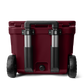 YETI Roadie 32 Wheeled Cooler in Wild Vine Red.