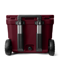 YETI Roadie 32 Wheeled Cooler in Wild Vine Red.