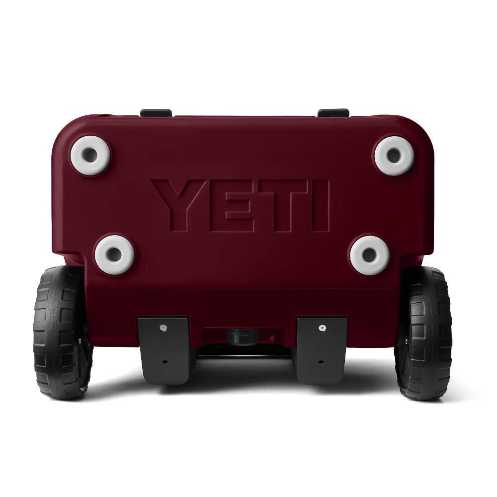 YETI Roadie 32 Wheeled Cooler in Wild Vine Red.