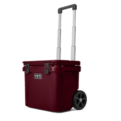 YETI Roadie 32 Wheeled Cooler in Wild Vine Red.