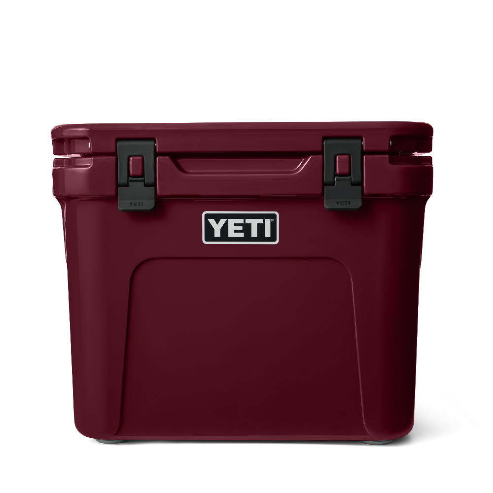 YETI Roadie 32 Wheeled Cooler in Wild Vine Red.