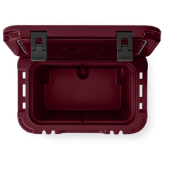 YETI Roadie 32 Wheeled Cooler in Wild Vine Red.