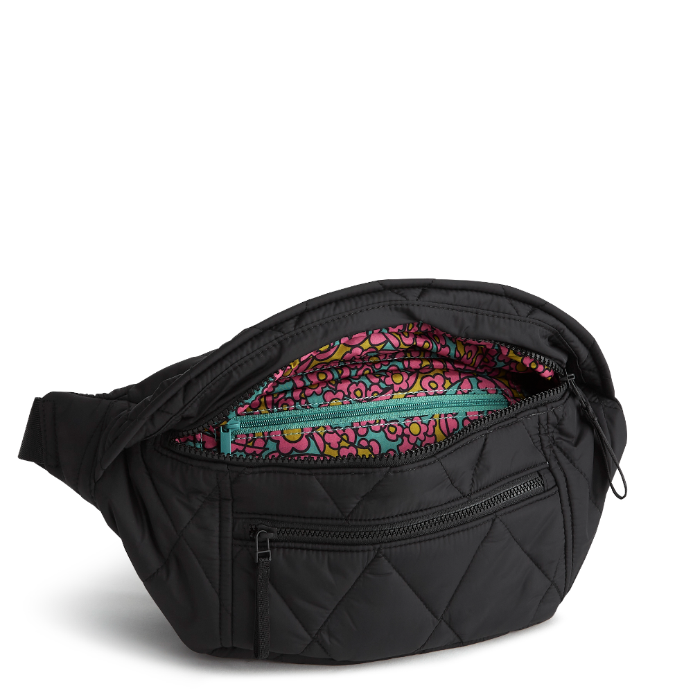 A Vera Bradley Portnoy Belt Bag made from Nylon fabric, shown in the pattern: Moonless Night.