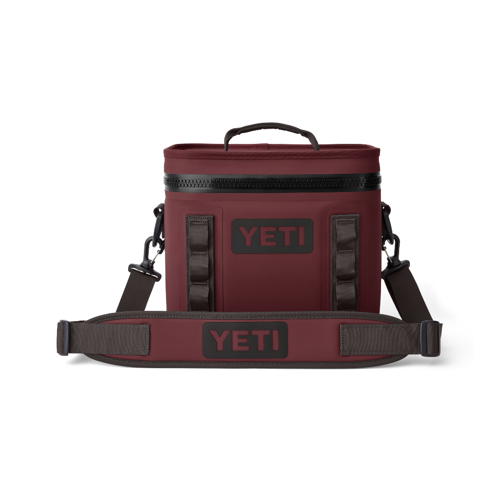 YETI Hopper Flip 8 Soft Cooler in Wild Vine Red.