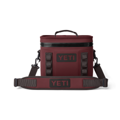 YETI Hopper Flip 8 Soft Cooler in Wild Vine Red.