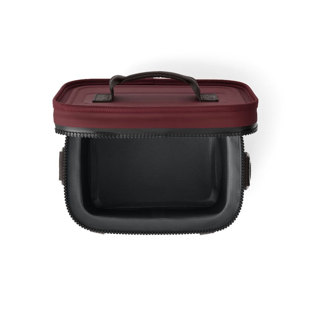 YETI Hopper Flip 8 Soft Cooler in Wild Vine Red.