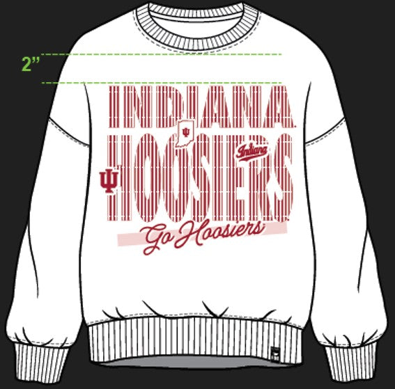 Indiana Vinton Vertical Oversized Fleece Crew