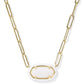 Elisa Enamel Frame Paperclip Necklace