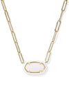 Elisa Enamel Frame Paperclip Necklace