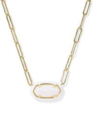 Elisa Enamel Frame Paperclip Necklace