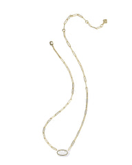 Elisa Enamel Frame Paperclip Necklace