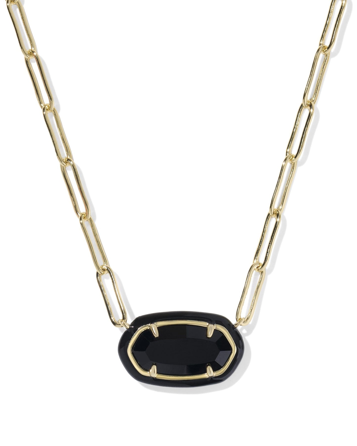 Elisa Enamel Frame Paperclip Necklace