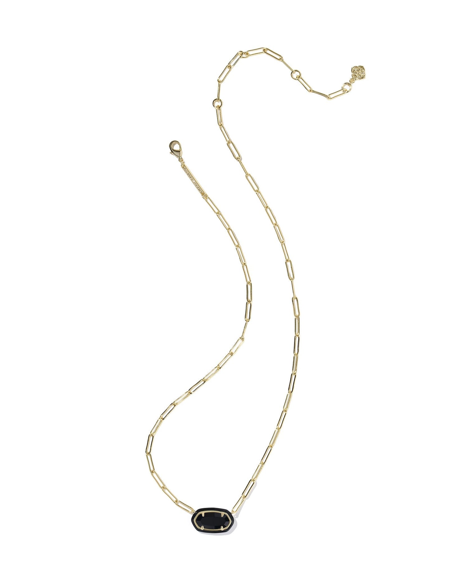 Elisa Enamel Frame Paperclip Necklace