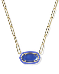 Elisa Enamel Frame Paperclip Necklace