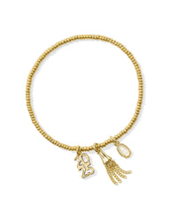 2025 Graduation Stretch Bracelet | Gold