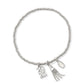 2025 Graduation Stretch Bracelet | Silver