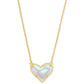 Ari Heart Gold Dichroic Short Necklace