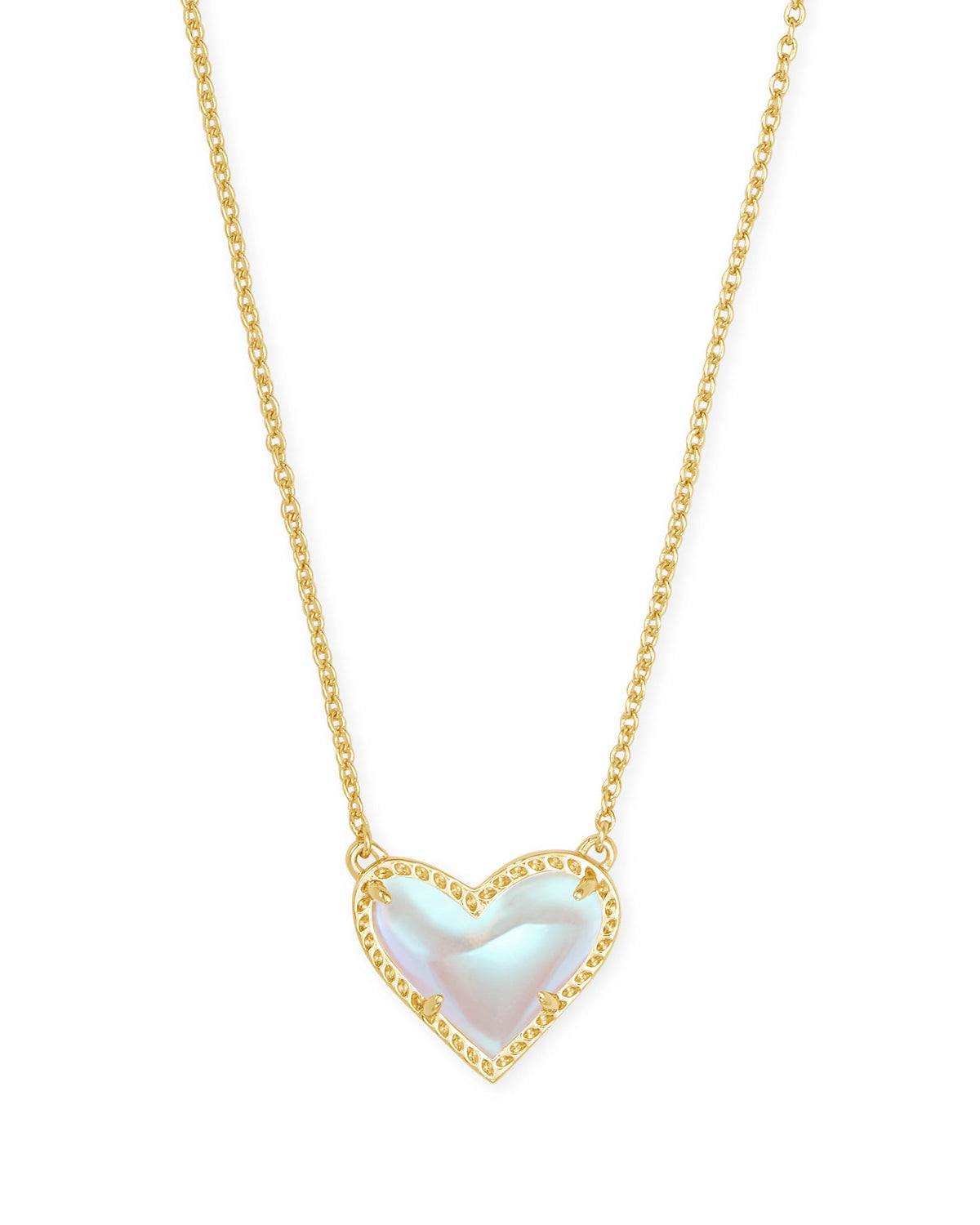 Ari Heart Gold Dichroic Short Necklace
