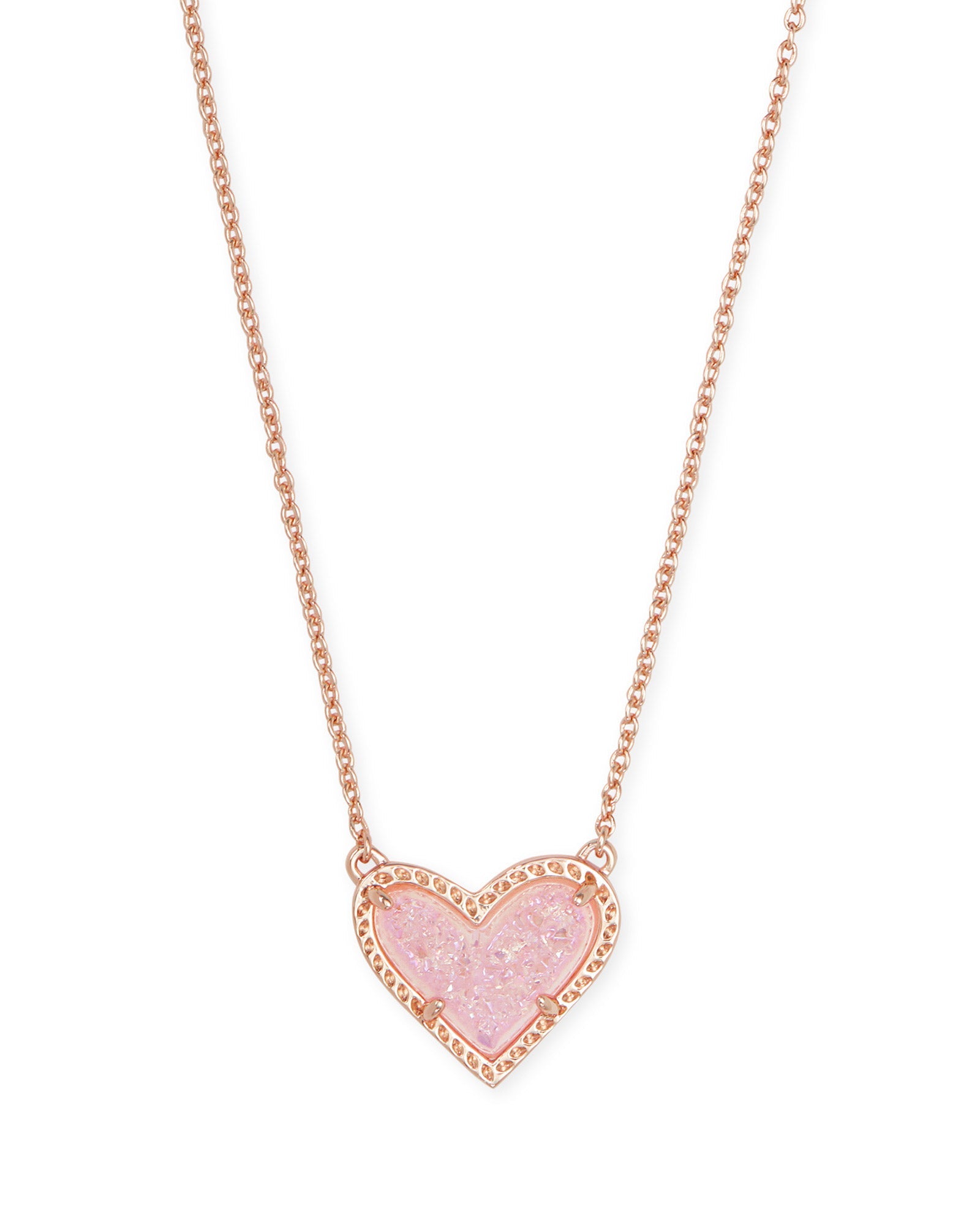 Ari Rsg Pink Drusy Necklace
