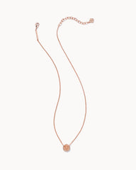 Davie Pendant Necklace Rose Gold Rose Gold Drusy