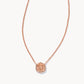 Davie Pendant Necklace Rose Gold Rose Gold Drusy