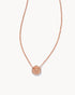 Davie Pendant Necklace Rose Gold Rose Gold Drusy