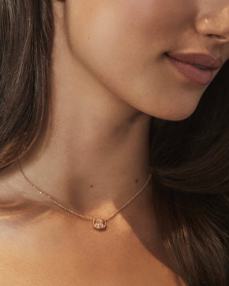 Davie Pendant Necklace Rose Gold Rose Gold Drusy model image
