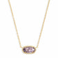 Kendra Scott Elisa Gold Genuine Amethyst Quartz Necklace