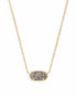 Kendra Scott Elisa Gold Platinum Drusy Necklace