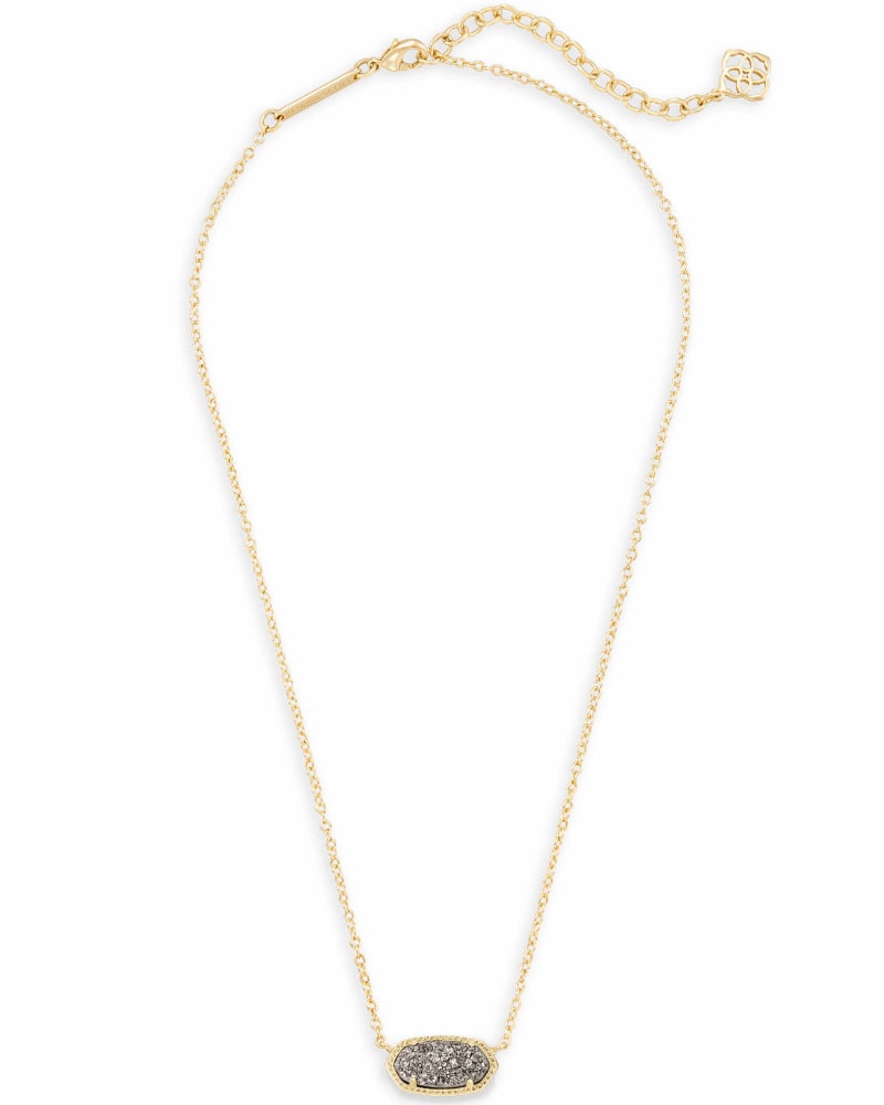 Elisa Gold Platinum Drusy Necklace chain