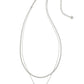Kendra Scott Elisa Herringbone Multistrand Necklace in Platinum Drusy