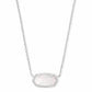 Kendra Scott Elisa Rhodium White Opal Necklace