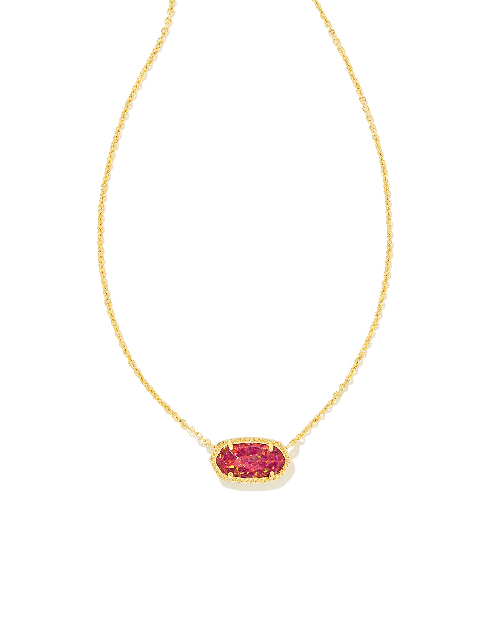 Elisa Pendant Necklace Gold Berry Kyocera Opal