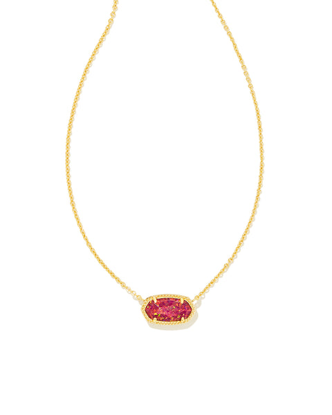 Kendra Scott Elisa Gold Pendant Necklace in White Kyocera Opal | Gold pendant  necklace, Kyocera opal, Gold pendant