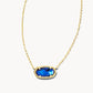 Kendra Scott Elisa Necklace Gold Navy Abalone