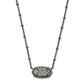 Kendra Scott Elisa Satellite Short Necklace Gunmetal Platinum Drusy