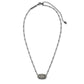 Elisa Satellite Short Necklace Gunmetal Platinum Drusy chain