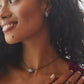 Kendra Scott Elisa Satellite Short Necklace Gunmetal Platinum Drusy model image