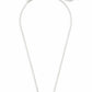 Elisa Silver Pendant Necklace In Black Opaque Glass chain