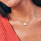 Elisa Rhodium White Opal Necklace model image