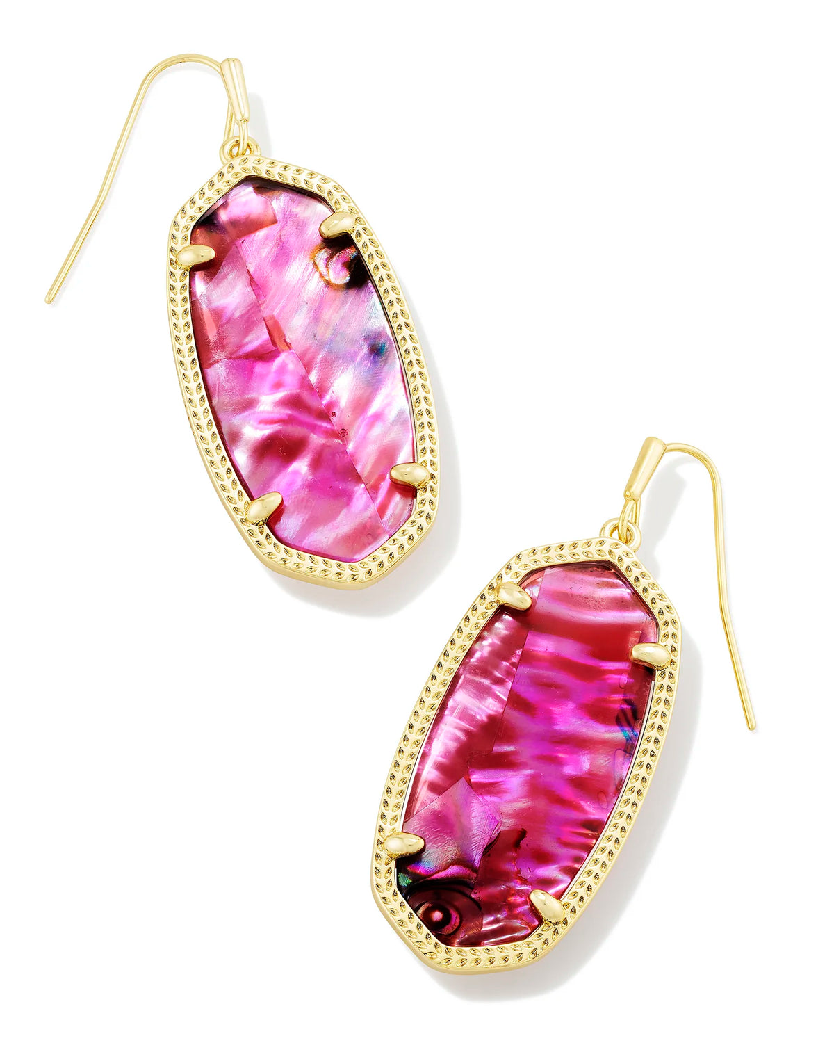 Kendra Scott Elle Drop Earrings in Light Burgundy Illusion