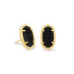 Kendra Scott Ellie Earring Gold Black Drusy