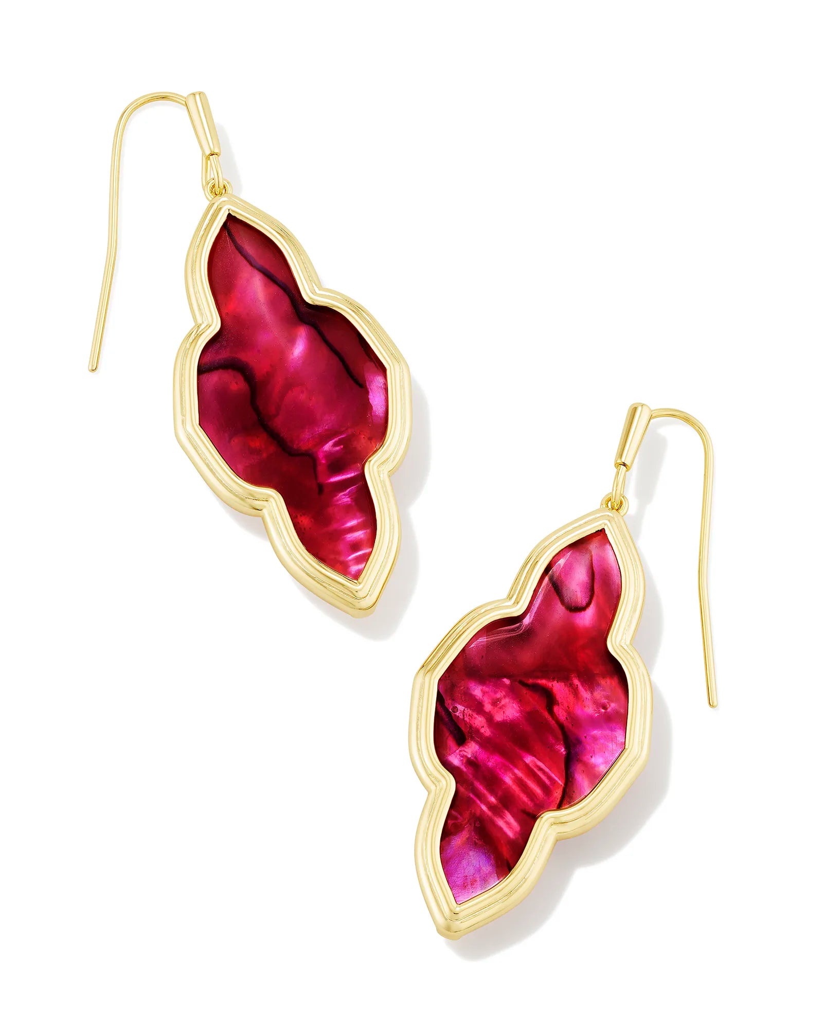 Kendra Scott Framed Abbie Drop Earrings in Light Burgundy Illusion