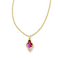 Kendra Scott Framed Abbie Short Pendant Necklace in Light Burgundy Illusion